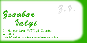 zsombor valyi business card